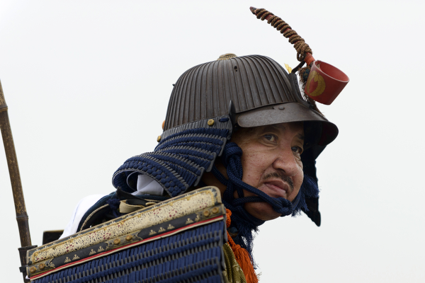 Horseback samurai taking part in the 2013 Somanomaoi